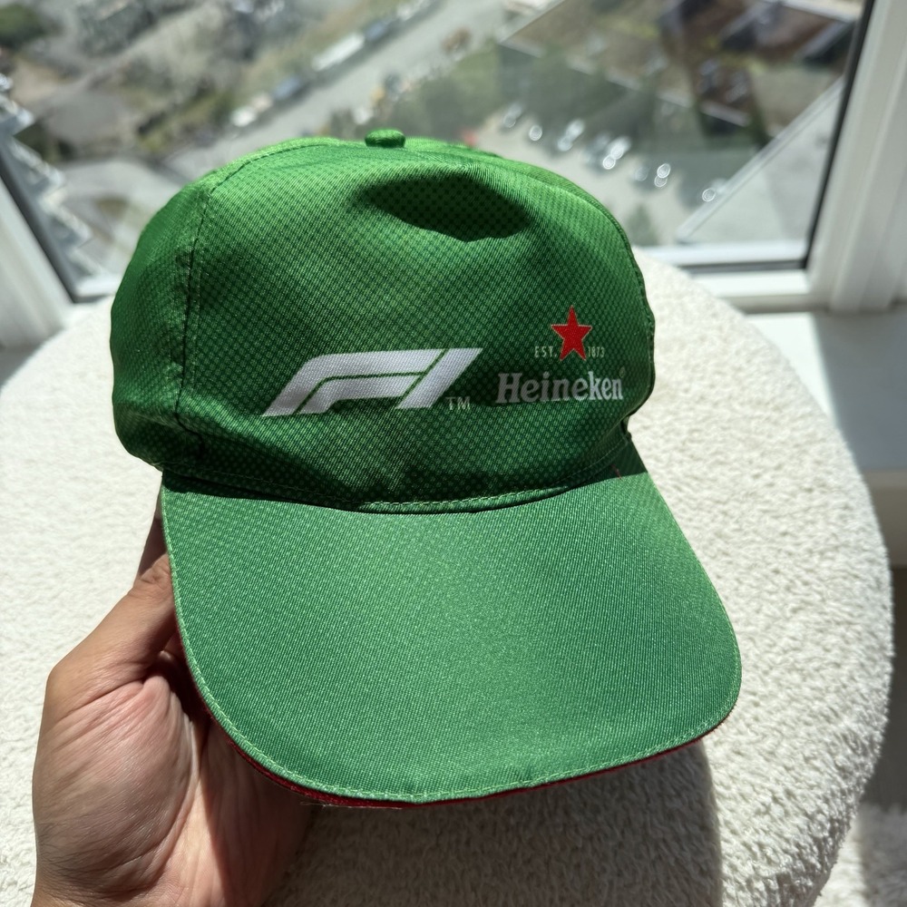 Heineken Beer Green Hat Formula 1 F1 Racing Promotional Snap Back Cap